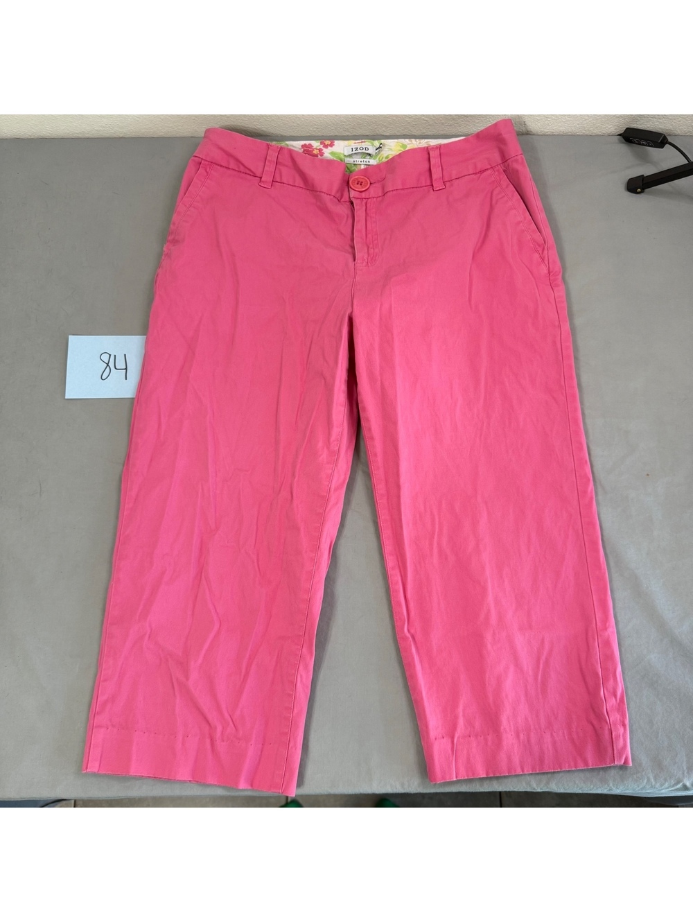IZOD Pink Stretch Cotton Spandex Blend Capri Pants Size 10